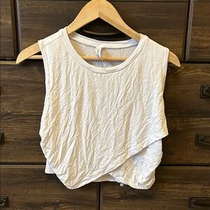 White Sleeveless Women's Crop Top
